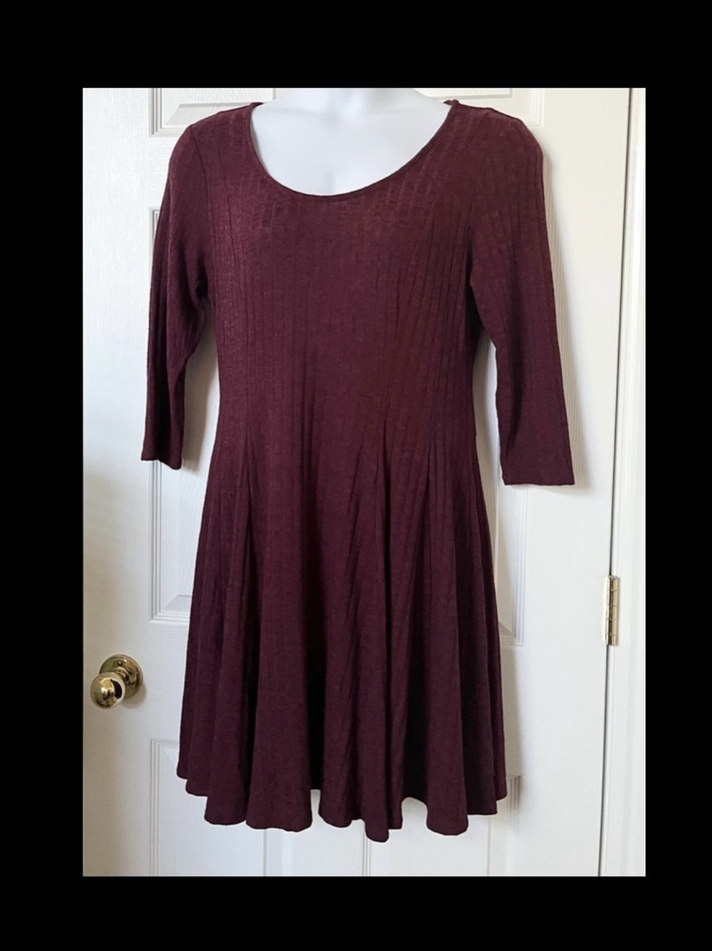 Torrid Burgundy Ribbed Midi Dress Size 0
